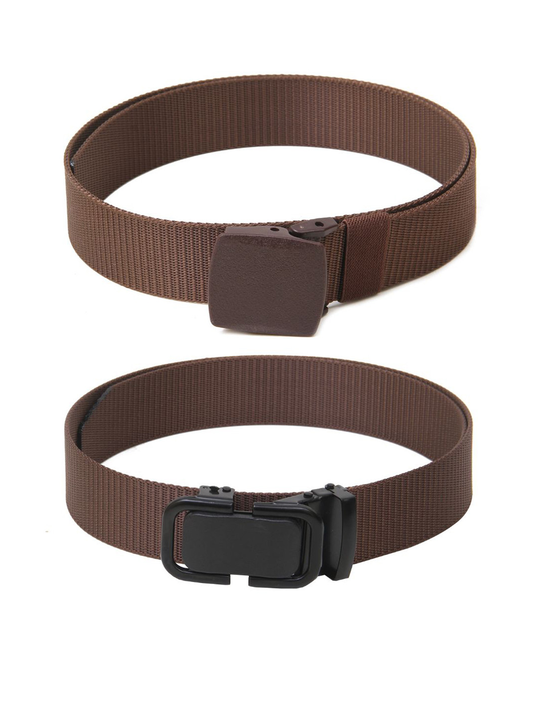 

Calvadoss Men Set Of 2 Textured Wide Belts, Brown