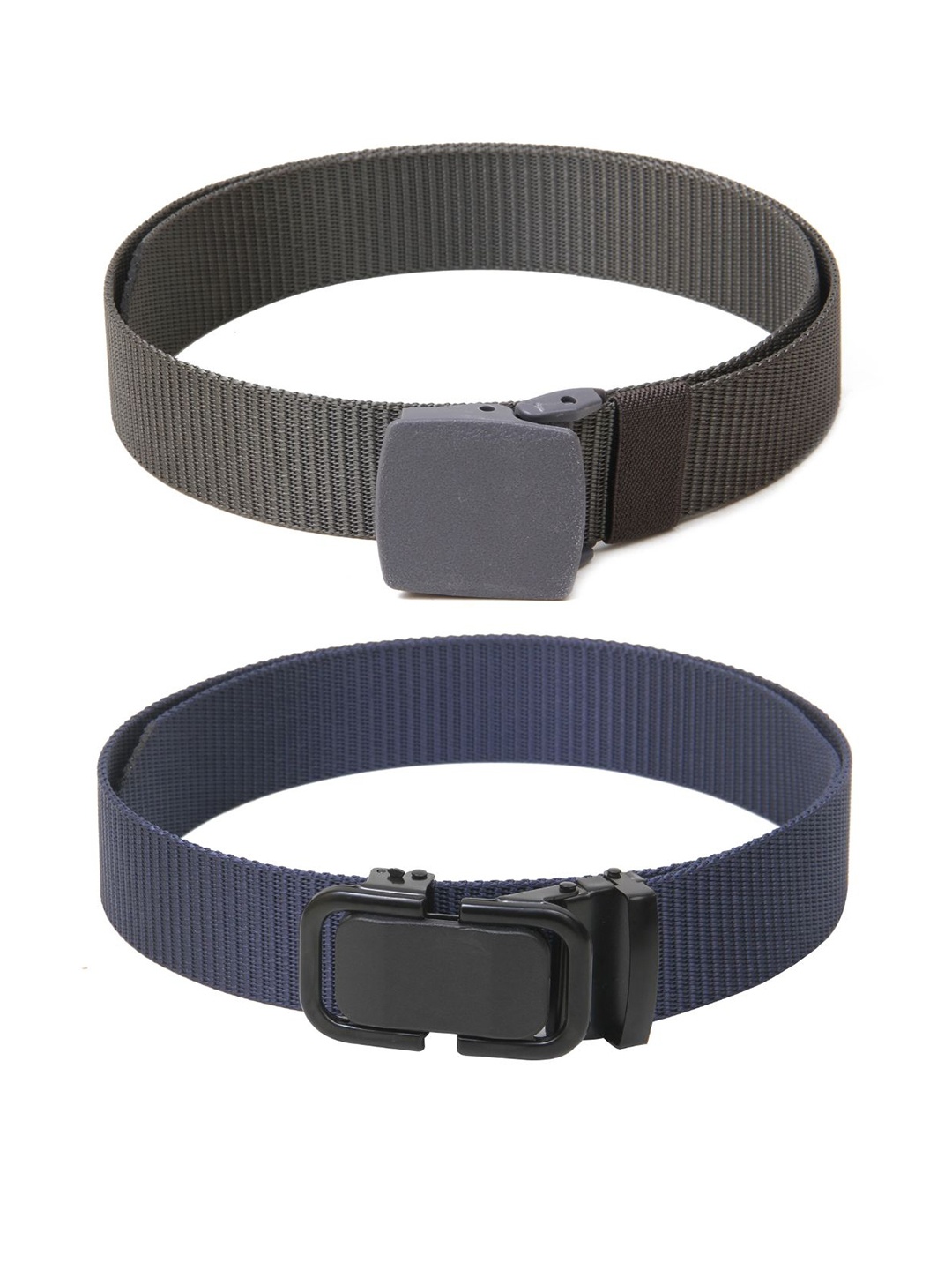 

Calvadoss Men Set of 2 Textured Belt, Grey