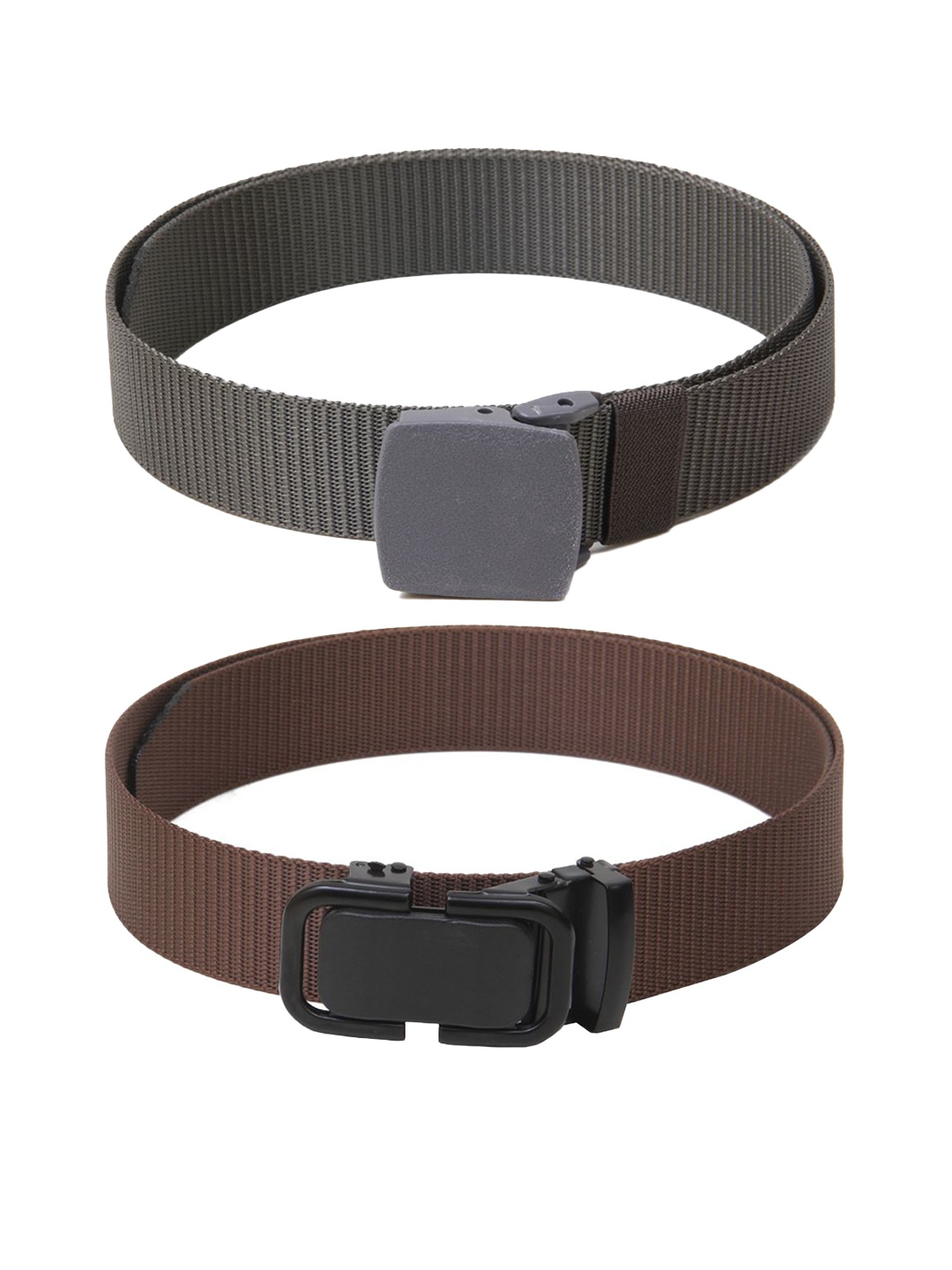 

Calvadoss Men Set of 2 Textured Belt, Grey