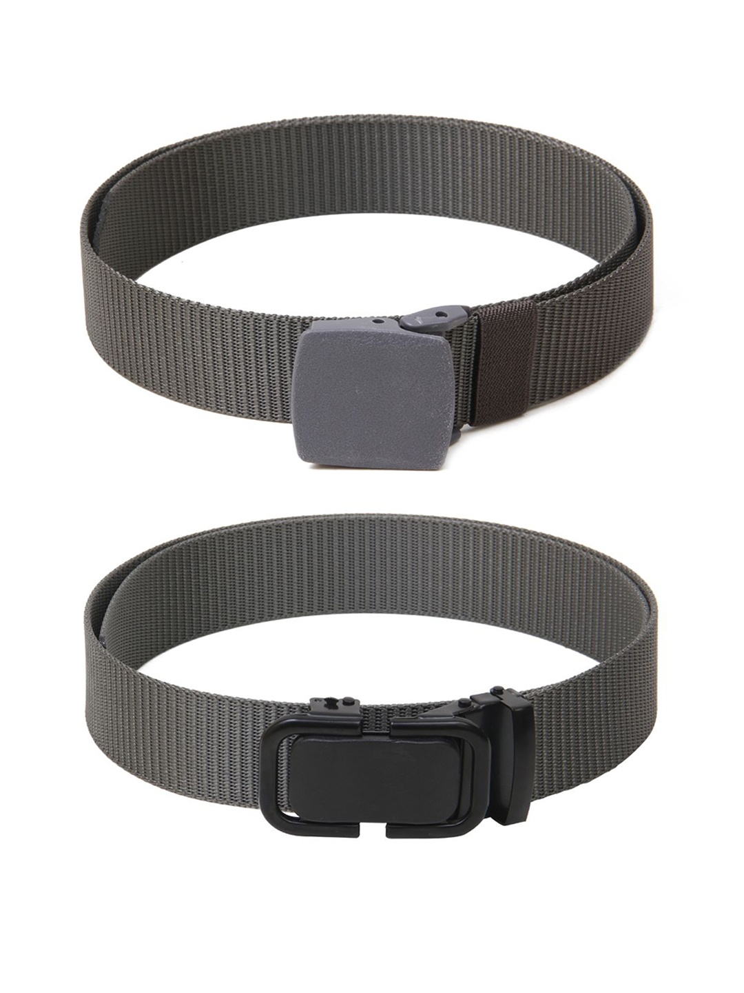

Calvadoss Men Set of 2 Textured Belt, Grey