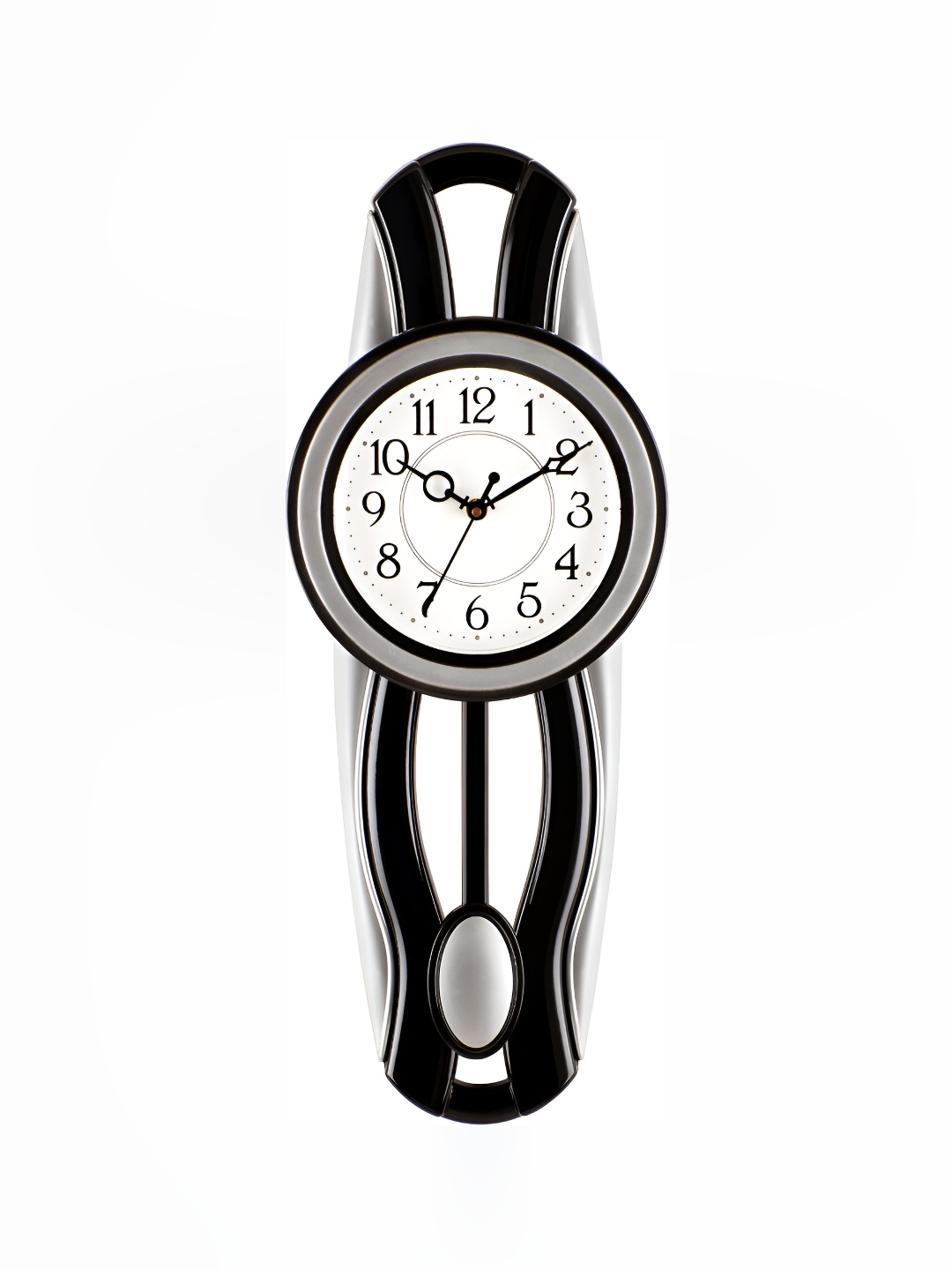 

Attractionz Silver-Toned Wall Clock