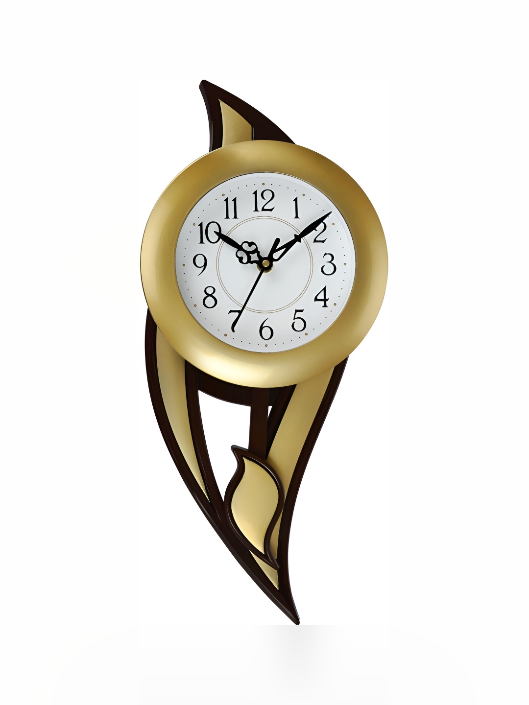 

Attractionz Gold-Toned Round Contemporary Wall Clock