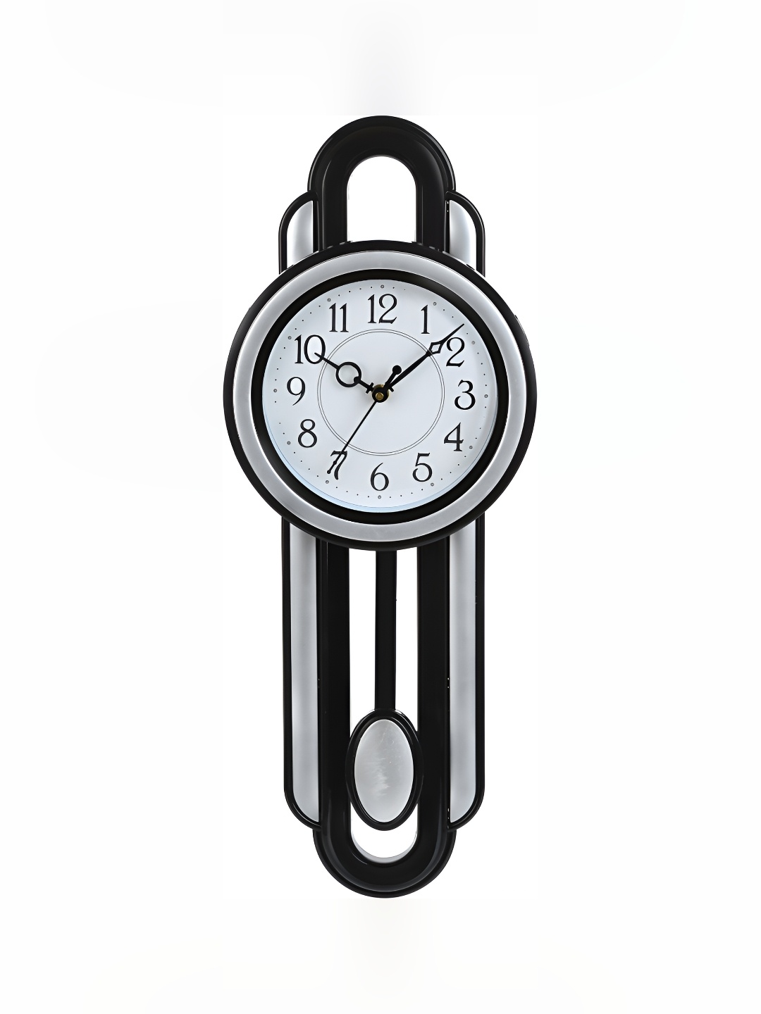 

Attractionz Silver-Toned Round Contemporary Wall Clock
