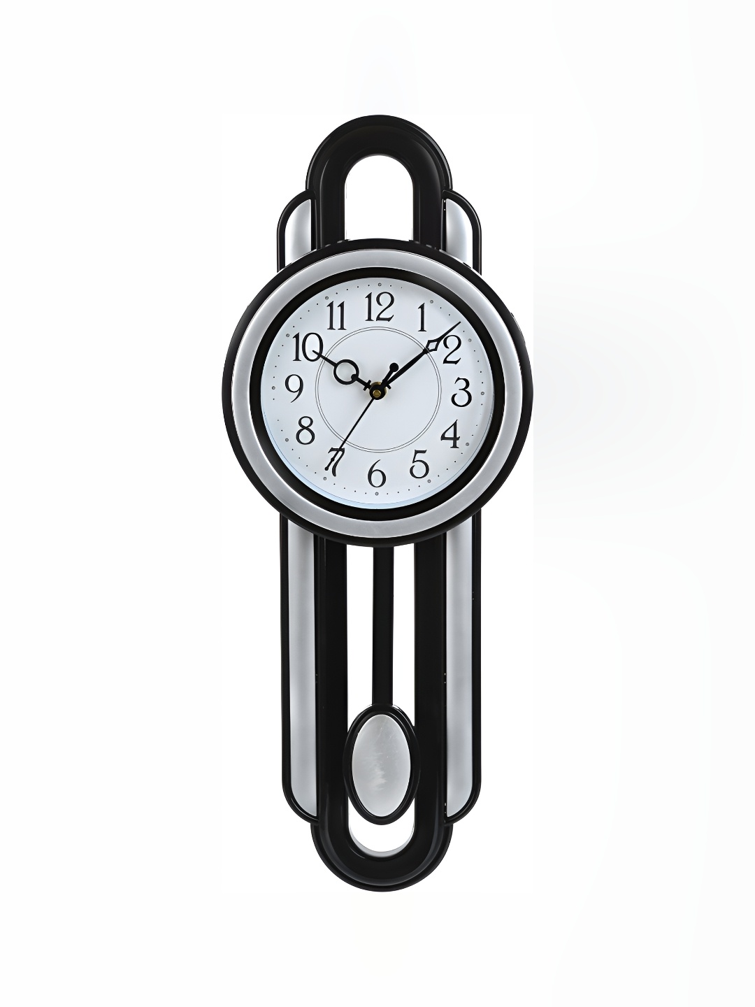 

Attractionz Silver-Toned Contemporary Round Wall Clock