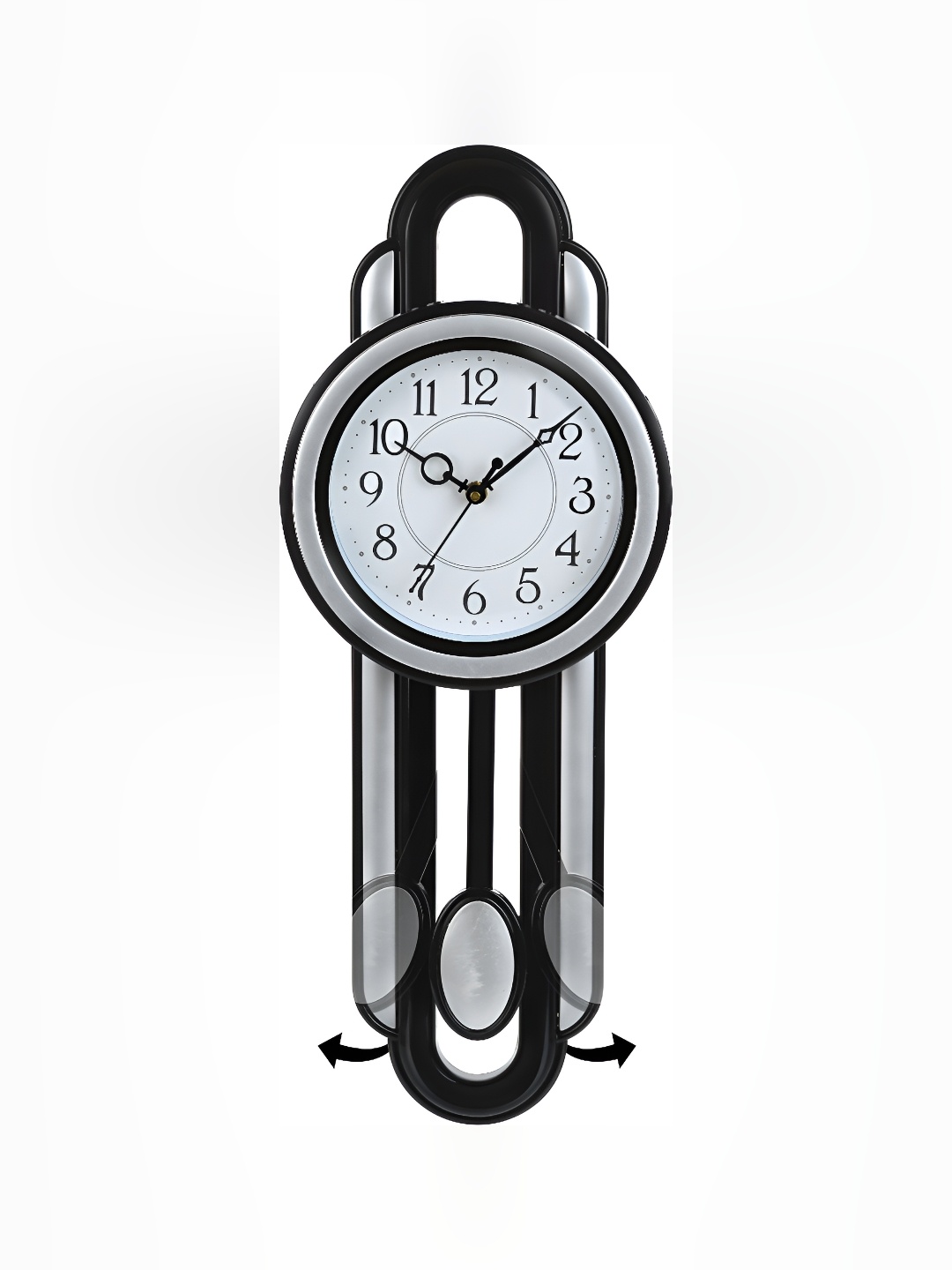 

Attractionz Silver-Toned Wall Clock