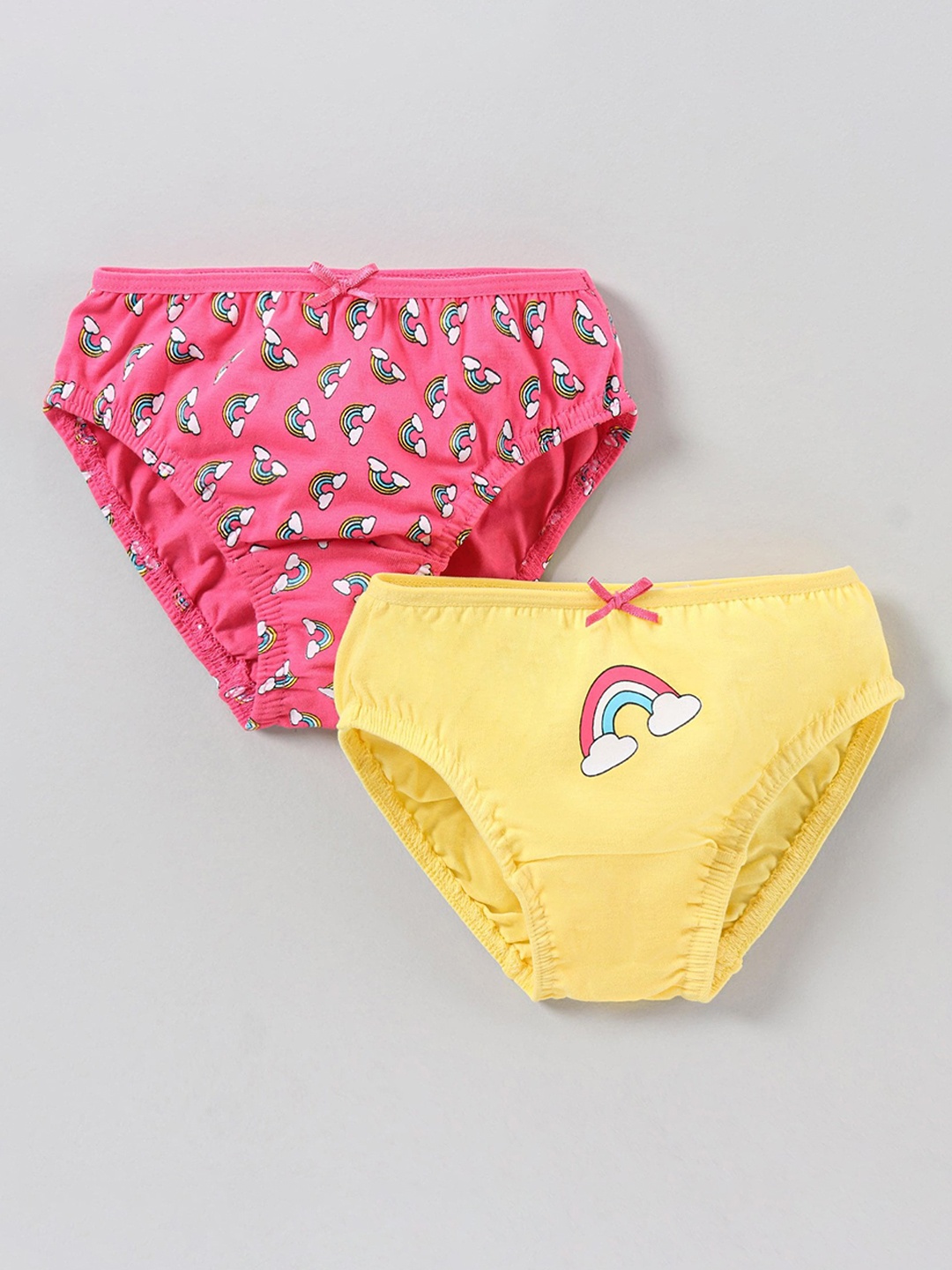 

Honeyhap Girls Pack Of 2 Mid-Rise Briefs, Pink