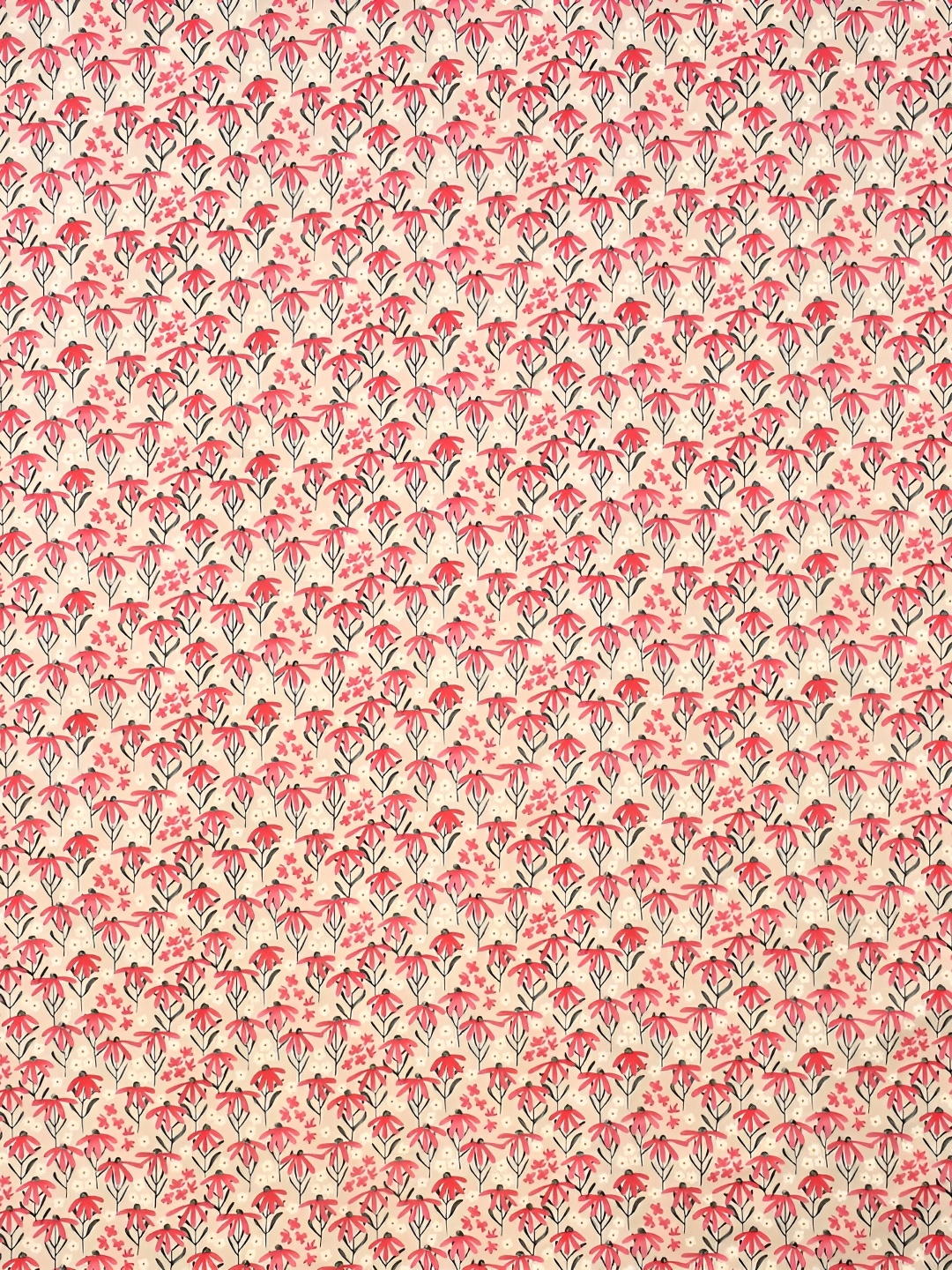 

PHOEBEE Pink & White Floral Cotton 120 TC Queen Bedsheet with 2 Pillow Covers