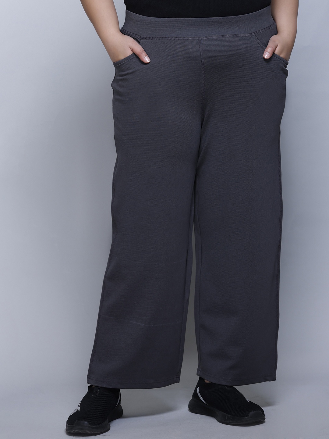 

IN Love Women Slim-Fit Dry Fit Track Pants, Charcoal