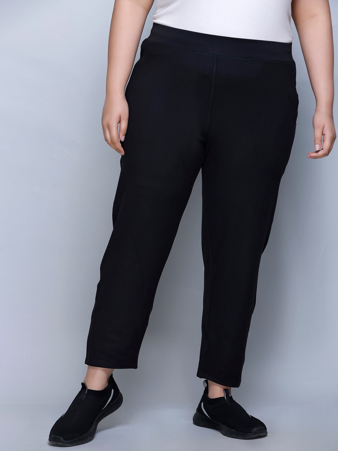 

IN Love Women Slim-Fit Dry Fit Track Pants, Black
