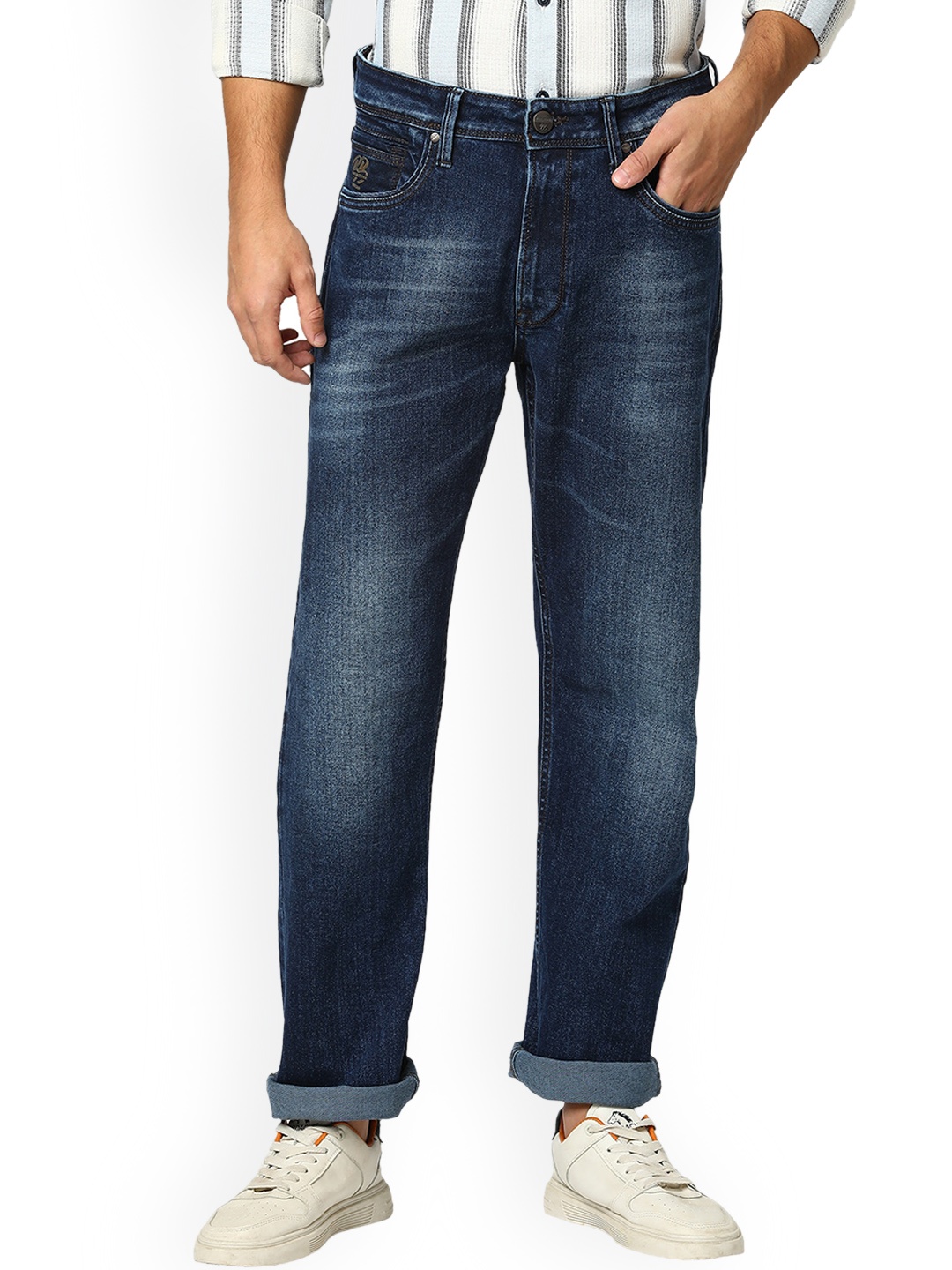 

Blue Buddha Men Comfort Relaxed Fit Clean Look Cotton Jeans
