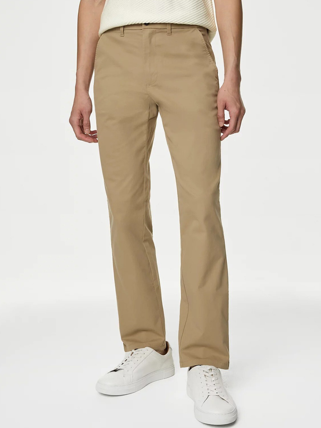

Marks & Spencer Men Mid Rise Chinos Trousers, Brown