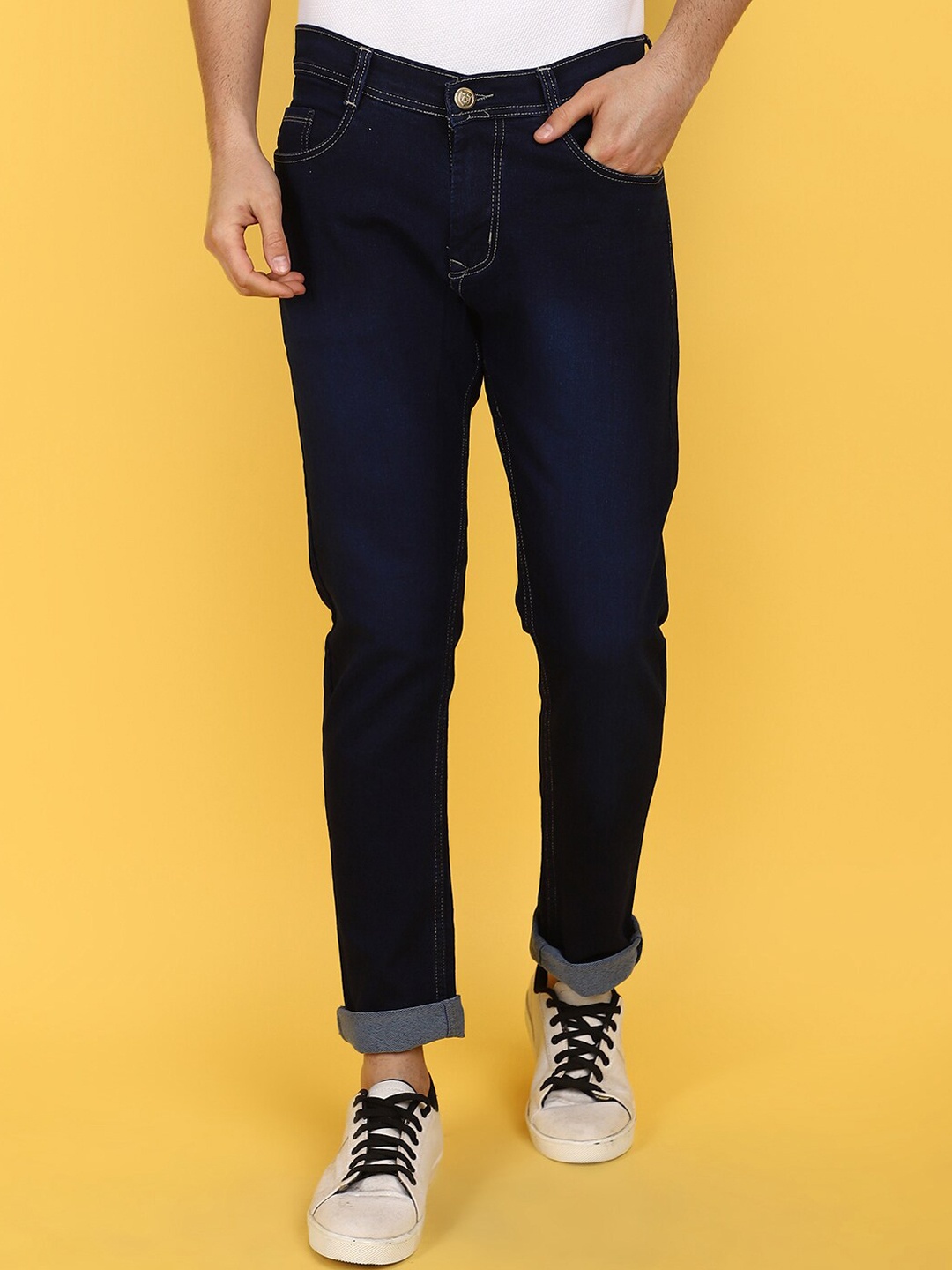 

V-Mart Men Mid Rise Cotton Jeans, Blue
