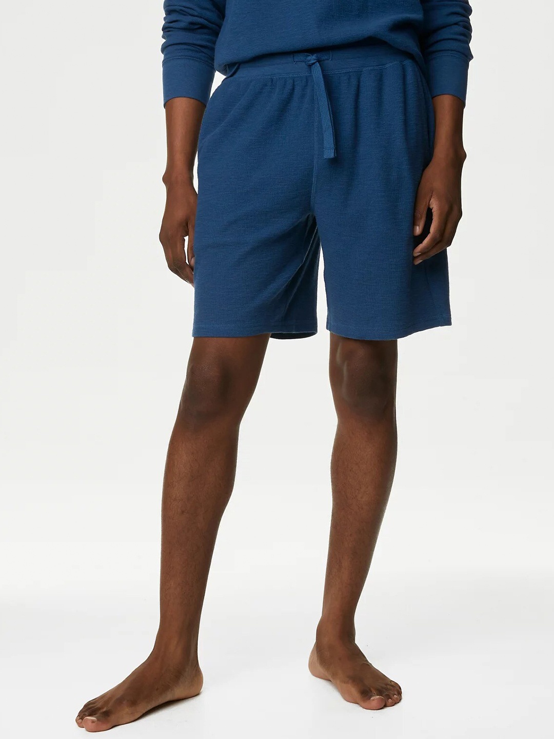 

Marks & Spencer Men Pure Cotton Lounge Shorts, Blue