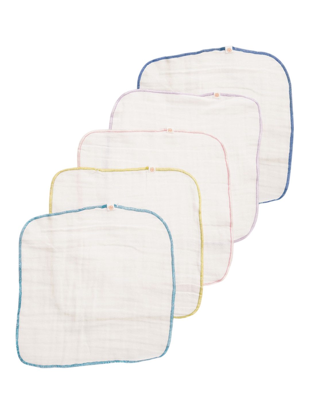 

GREENDIGO Pack Of 5 Cotton Wash Clothes, White