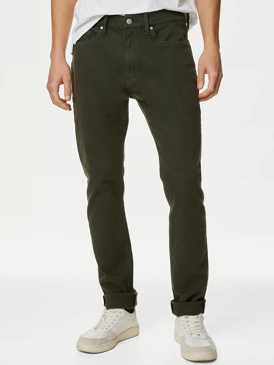 

Marks & Spencer Men Slim Fit Stretchable Jeans, Khaki