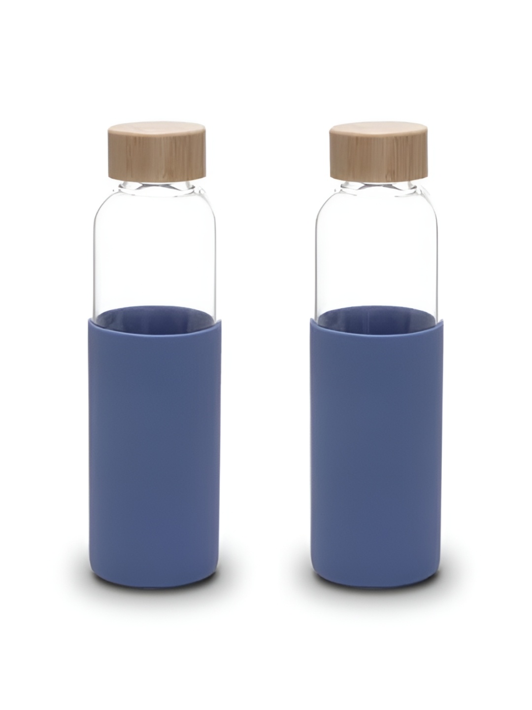 

UMAI Blue 2 Pcs Glass Solid Water Bottle