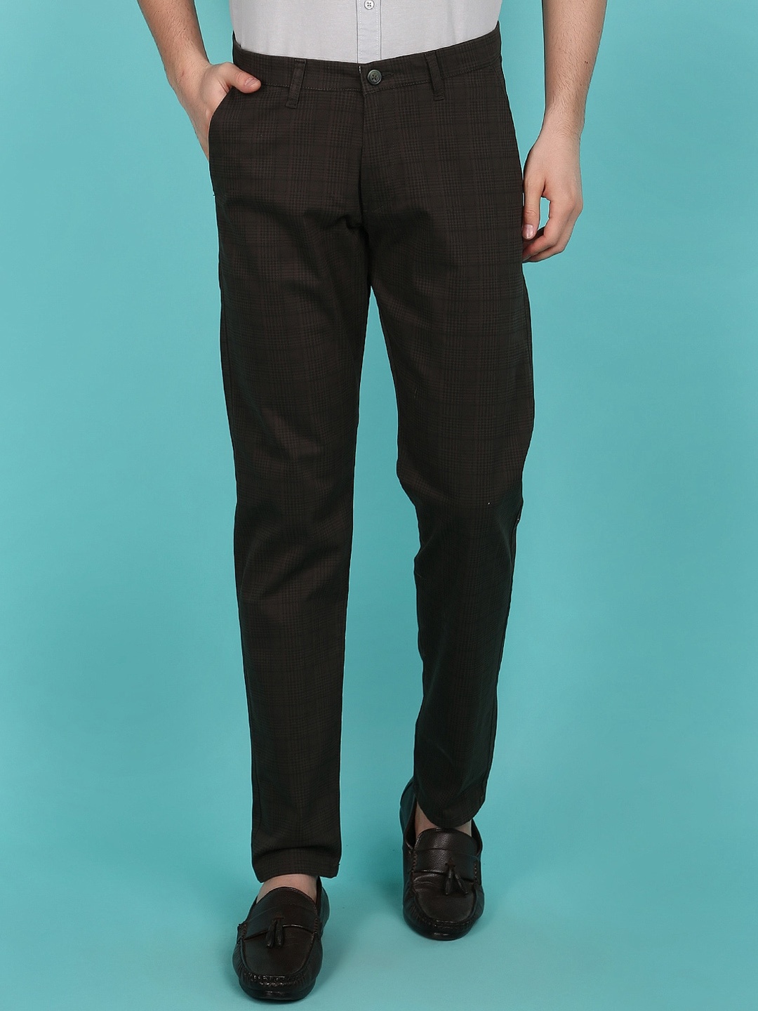 

V-Mart Men Slim Fit Mid Rise Cotton Chino Trouser, Green
