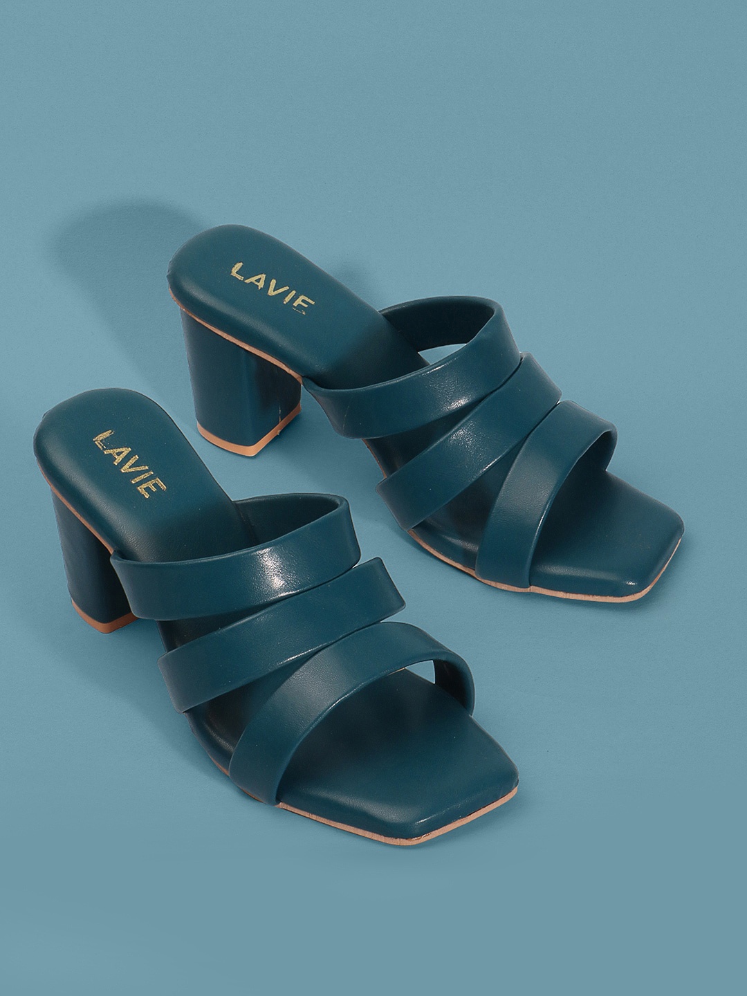 

Lavie Strappy Open Toe Block Heels, Navy blue