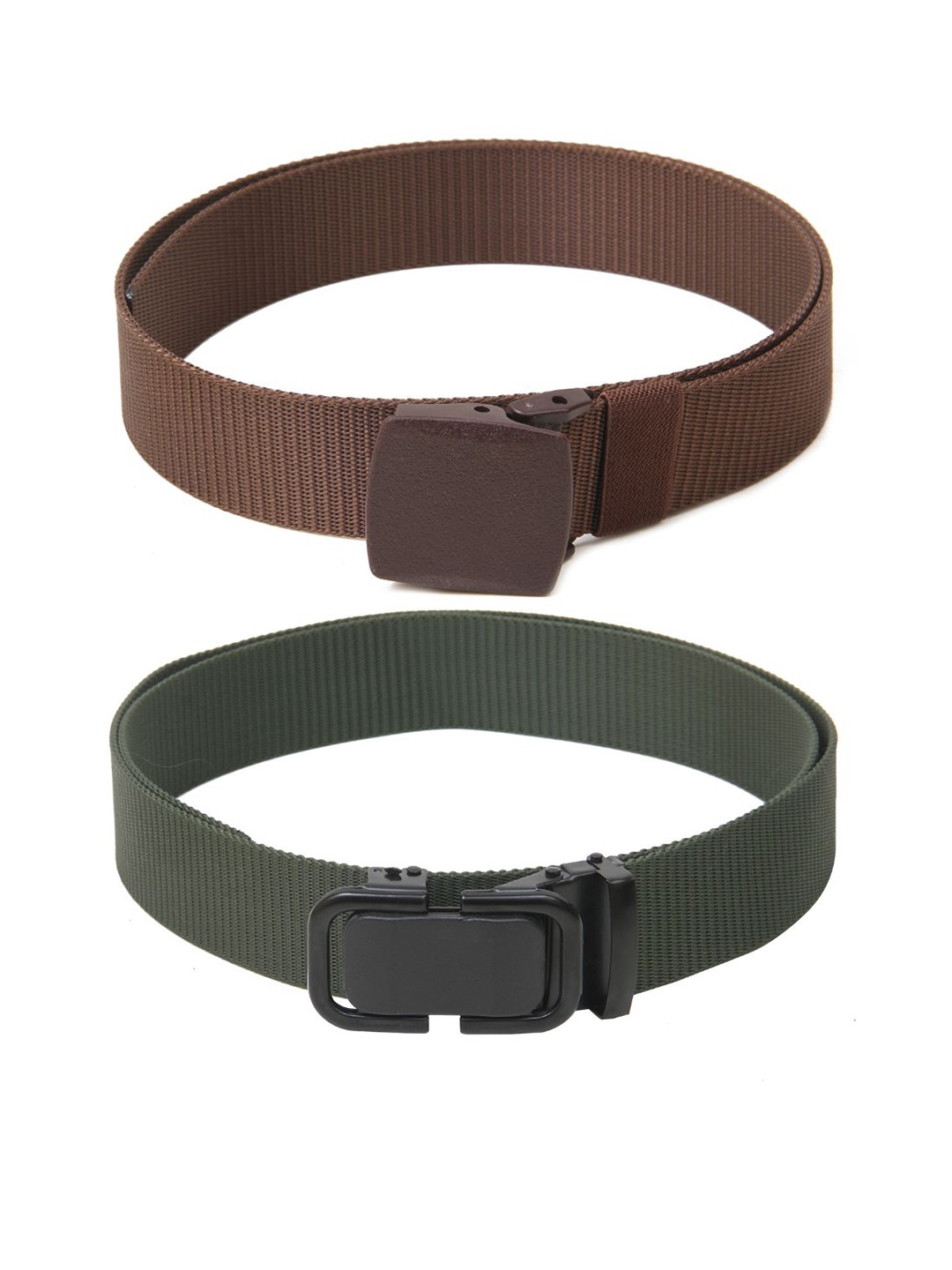 

Calvadoss Girls Set Of 2 Textured Belt, Brown
