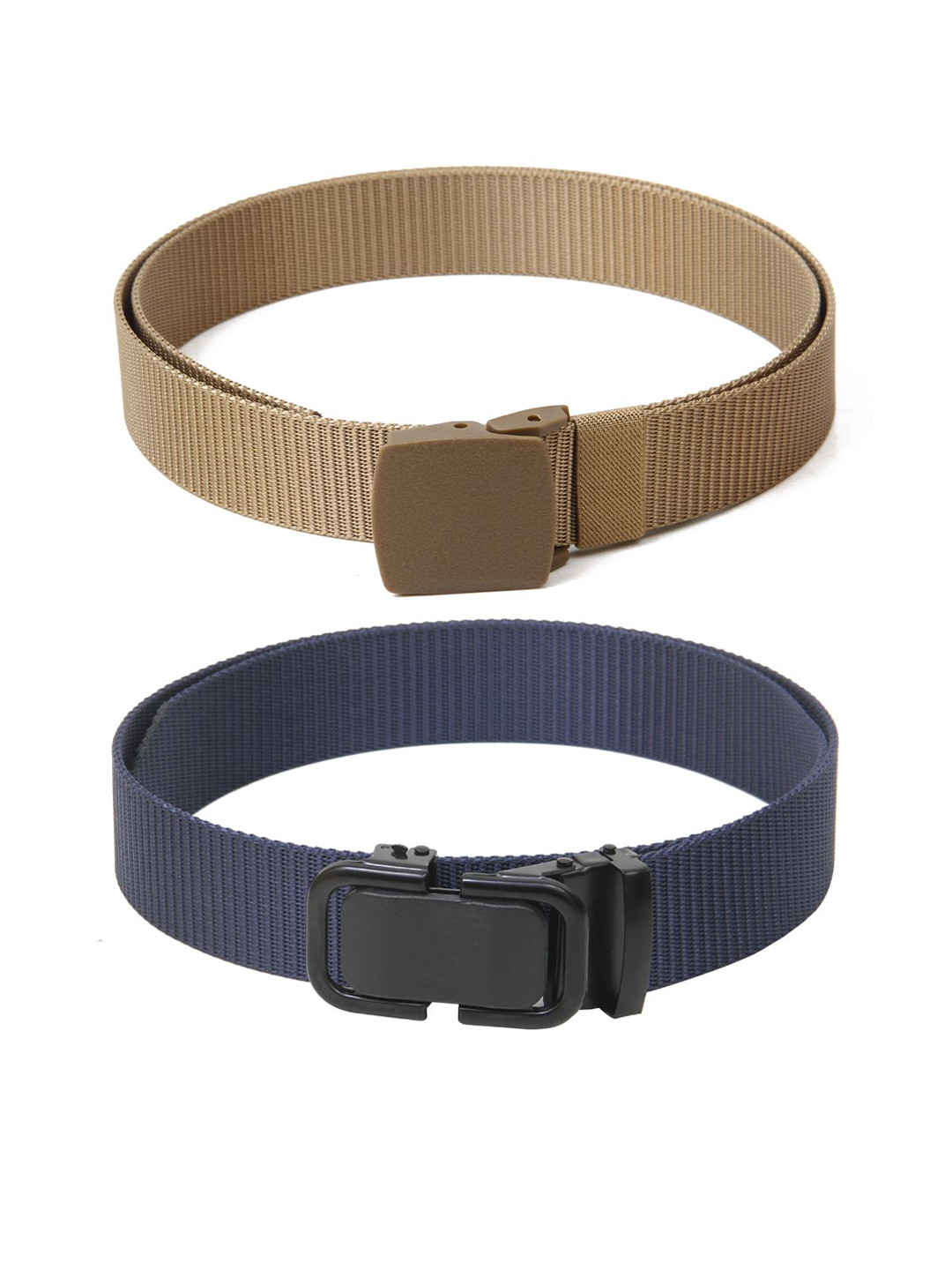 

Calvadoss Girls Set Of 2 Textured Belts, Beige