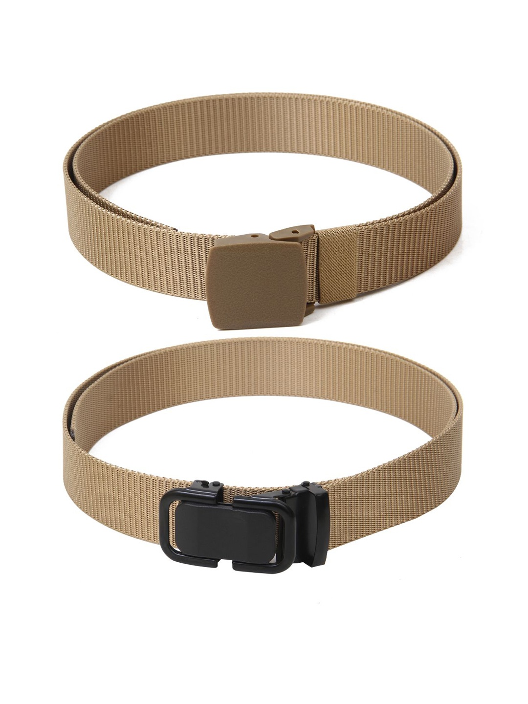 

Calvadoss Girls Set Of 2 Textured Belts, Beige