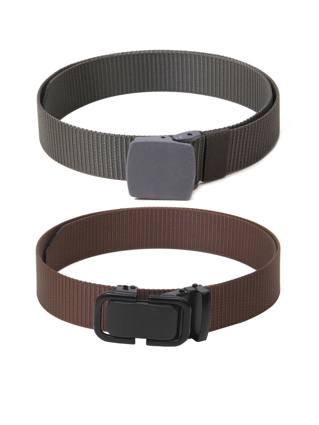 

Calvadoss Girls Set Of 2 Textured Belts, Grey