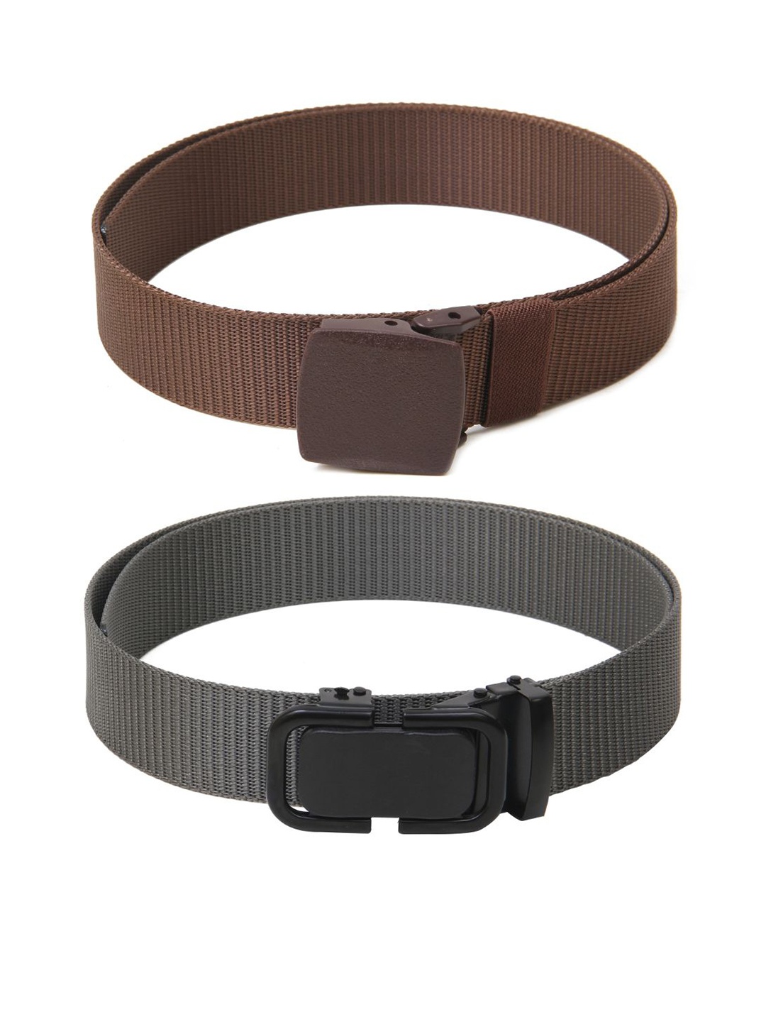 

Calvadoss Girls Set Of 2 Textured Belts, Brown