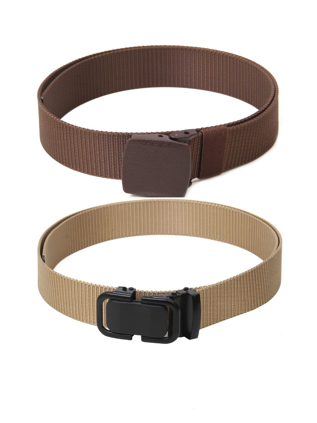 

Calvadoss Girls Set Of 2 Textured Belts, Brown