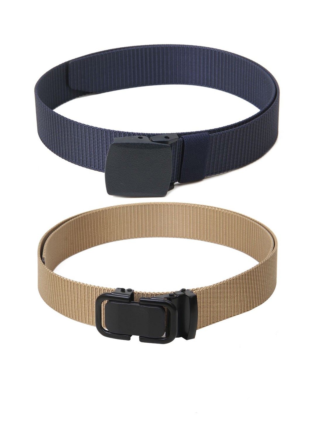 

Calvadoss Girls Set Of 2 Textured Belts, Navy blue