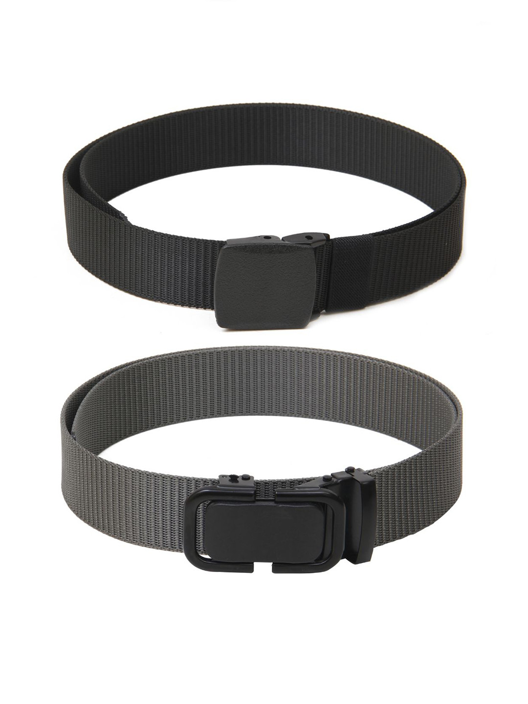 

Calvadoss Girls Set Of 2 Textured Belts, Black