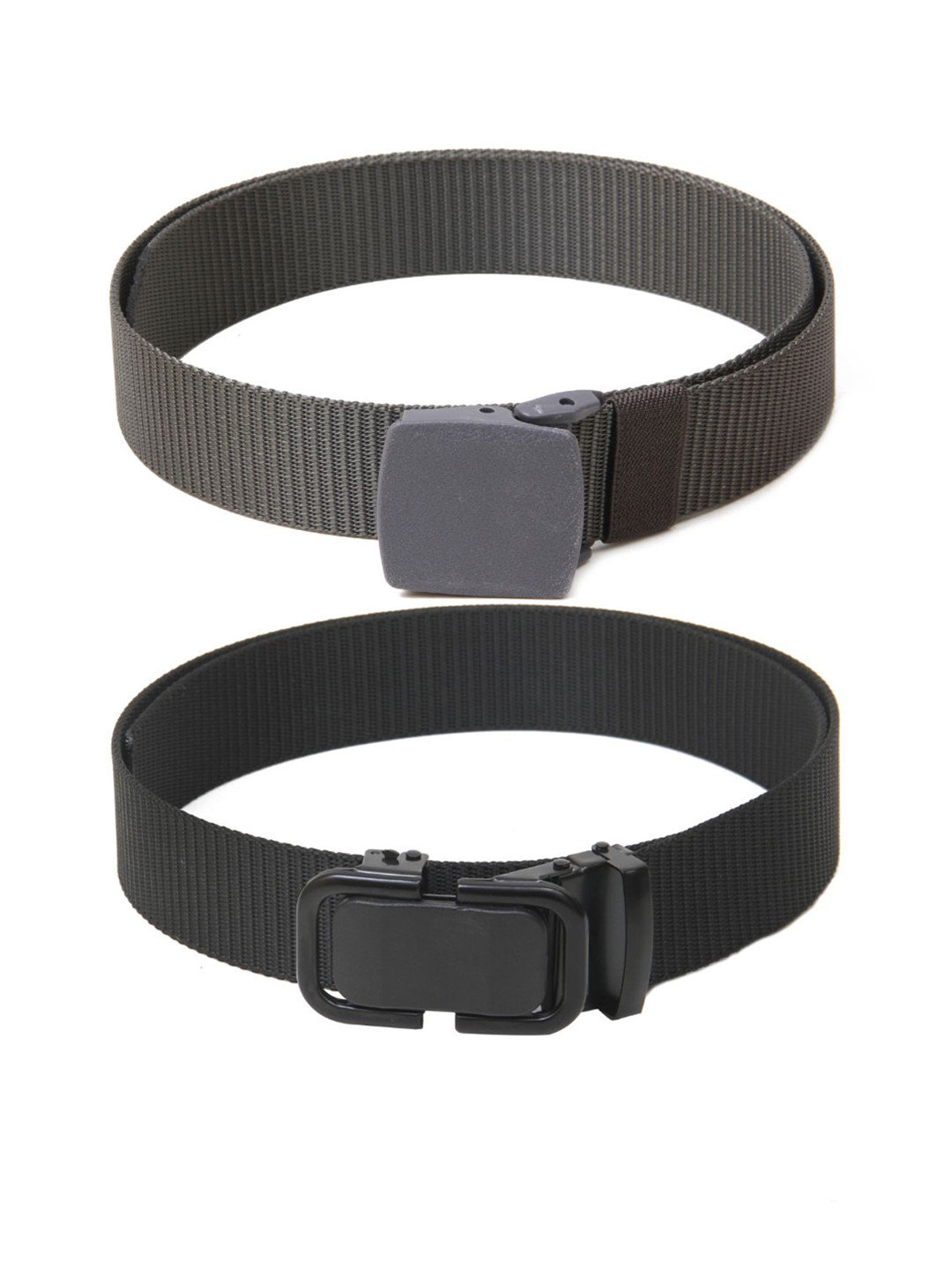 

Calvadoss Girls Set Of 2 Textured Belts, Grey