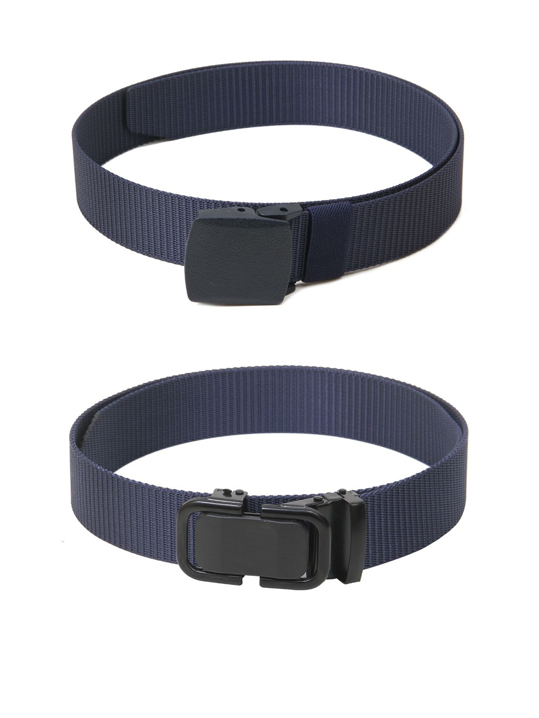 

Calvadoss Girls Set Of 2 Textured Canvas Belts, Navy blue