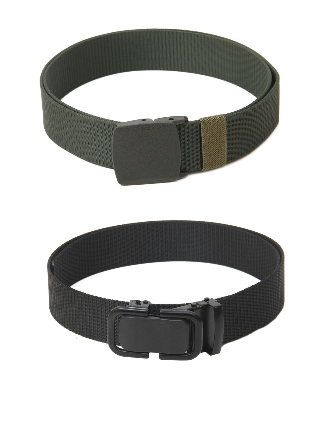 

Calvadoss Girls Set Of 2 Textured Belts, Green