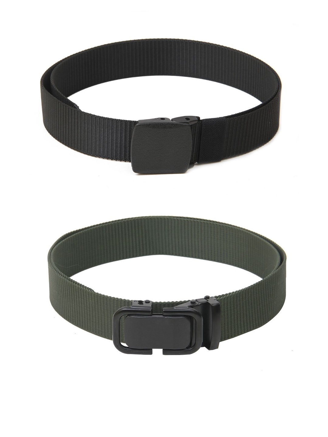 

Calvadoss Girls Set Of 2 Textured Belts, Black