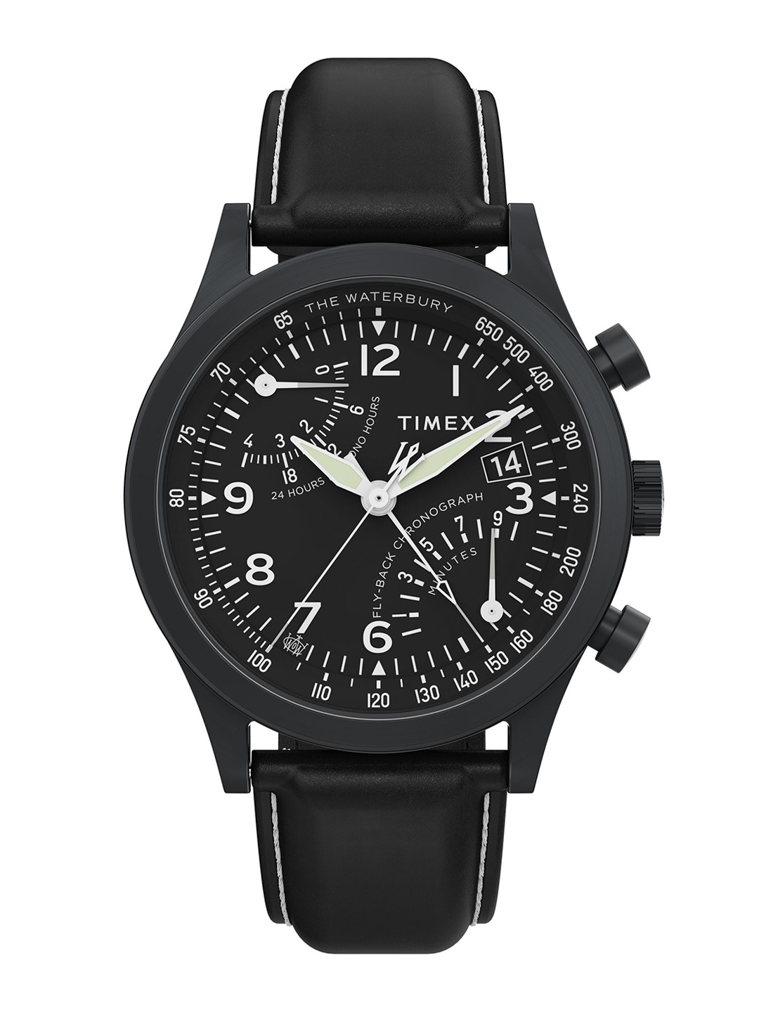 

Timex Men Waterbury Printed Dial & Wrap Around Straps Analogue Watch TW2W48000UJ, Black