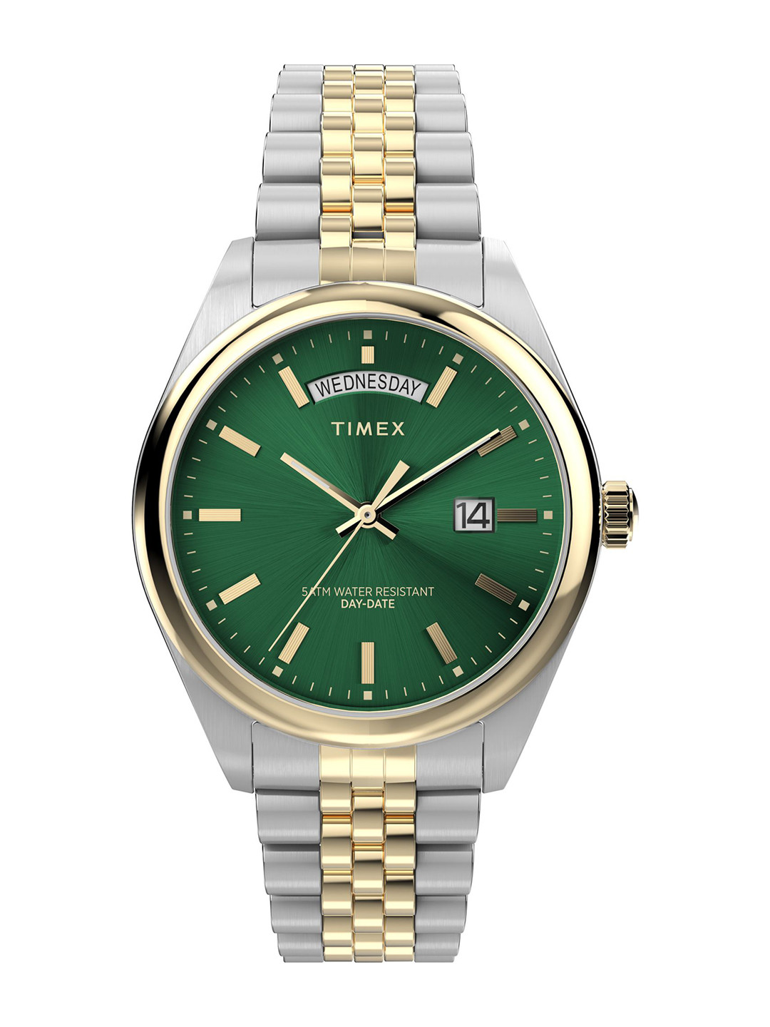 

Timex Men Trend Textured Dial & Stainless Steel Straps Analogue Watch TW2W42800UJ, Green