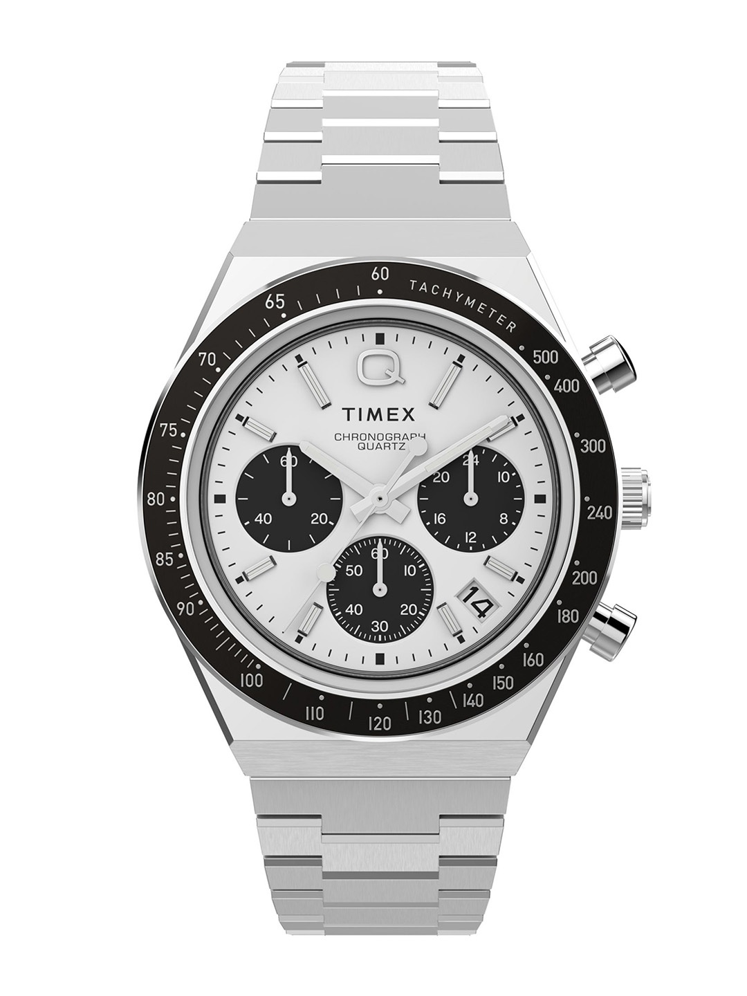

Timex Men Embellished Dial & Stainless Steel Bracelet Style Analogue Watch TW2W53300UJ, White