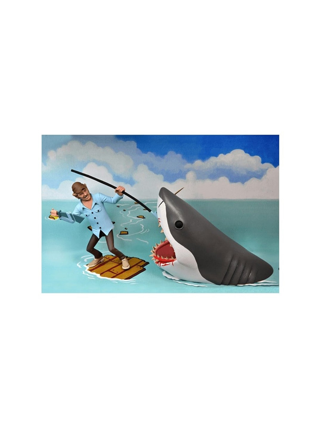 

Entertainment Store 2 Pcs Blue & Grey Jaws & Quint Figure 6 Scale Figure Toys