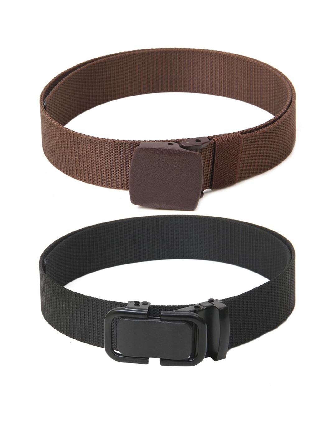

Calvadoss Girls Set of 2 Textured Belts, Brown