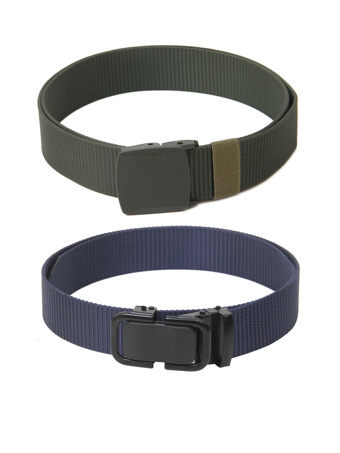 

Calvadoss Girls Set Of 2 Textured Canvas Belts, Green