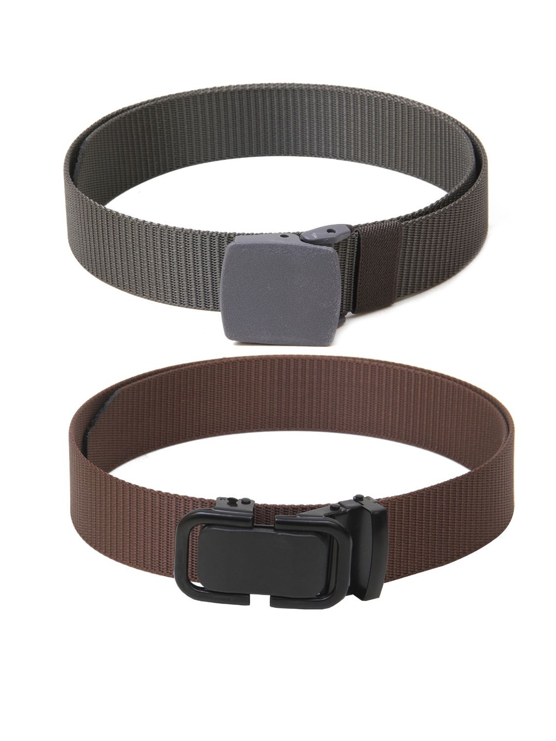 

Calvadoss Girls Set Of 2 Textured Wide Belt, Grey