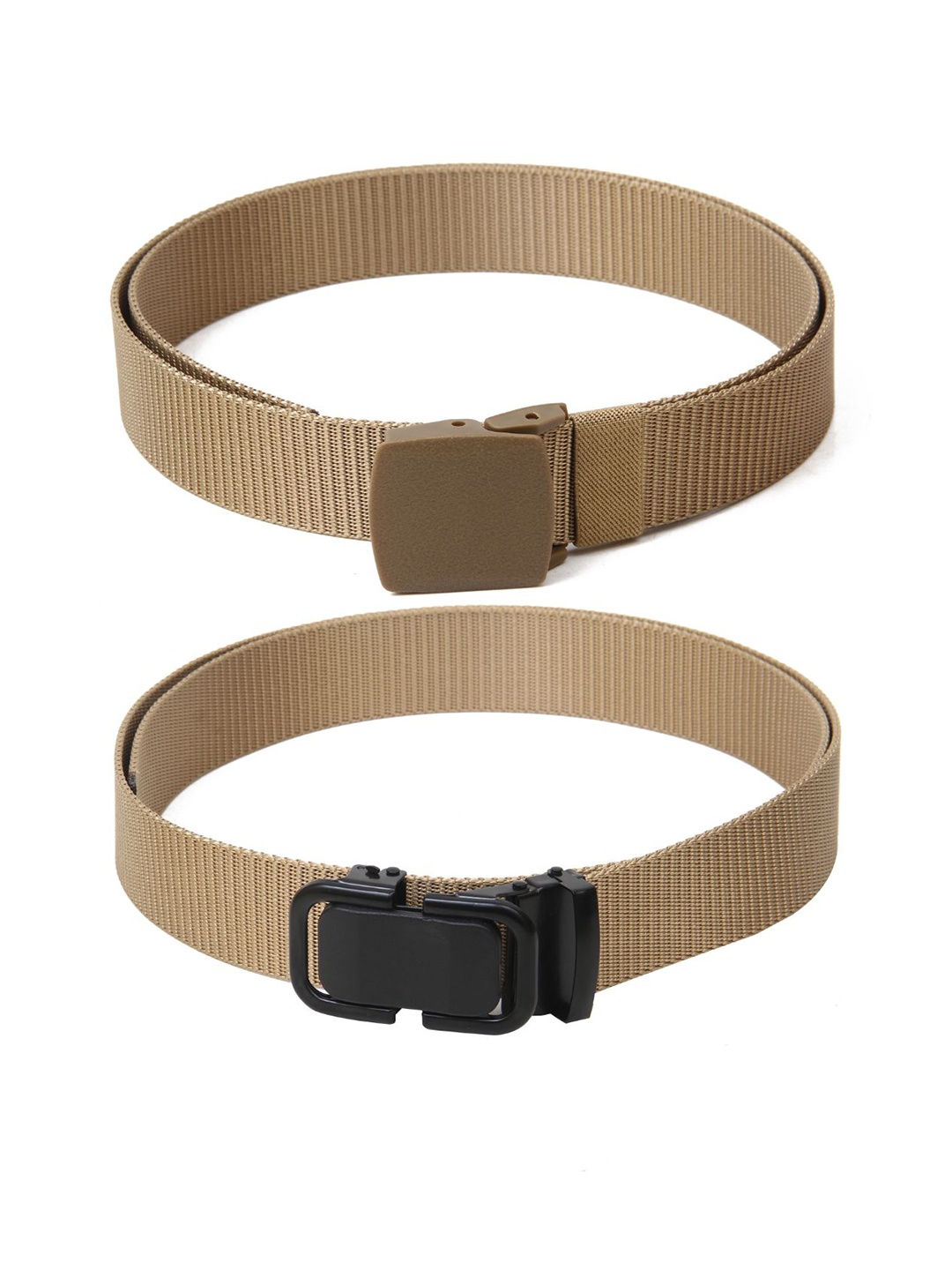 

Calvadoss Girls Set Of 2 Textured Canvas Belts, Beige