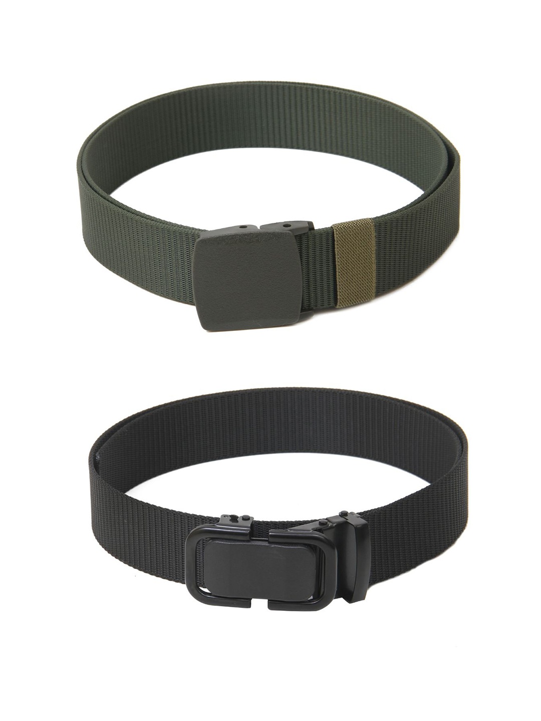 

Calvadoss Girls Set of 2 Textured Belts, Green