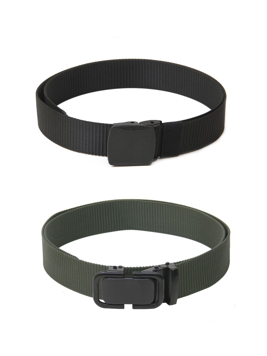 

Calvadoss Girls Set Of 2 Textured Wide Belts, Black