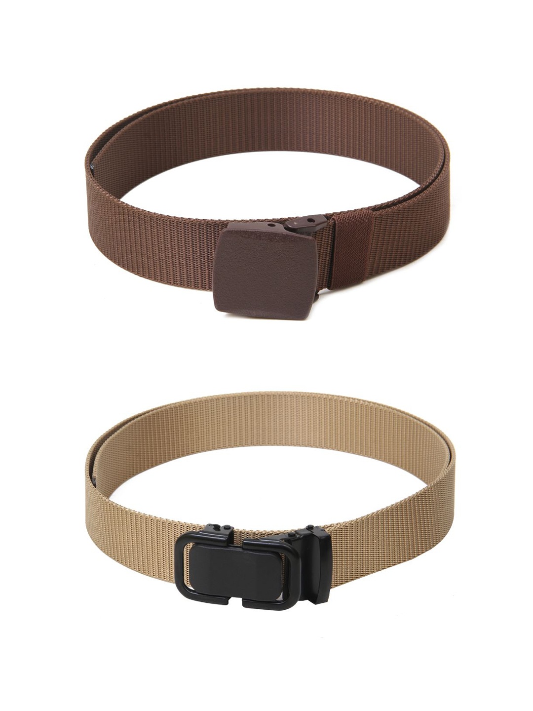

Calvadoss Girls Set of 2 Textured Belts, Brown