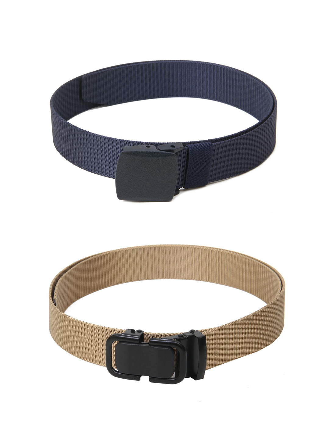 

Calvadoss Girls Set Of 2 Textured Wide Belts, Navy blue