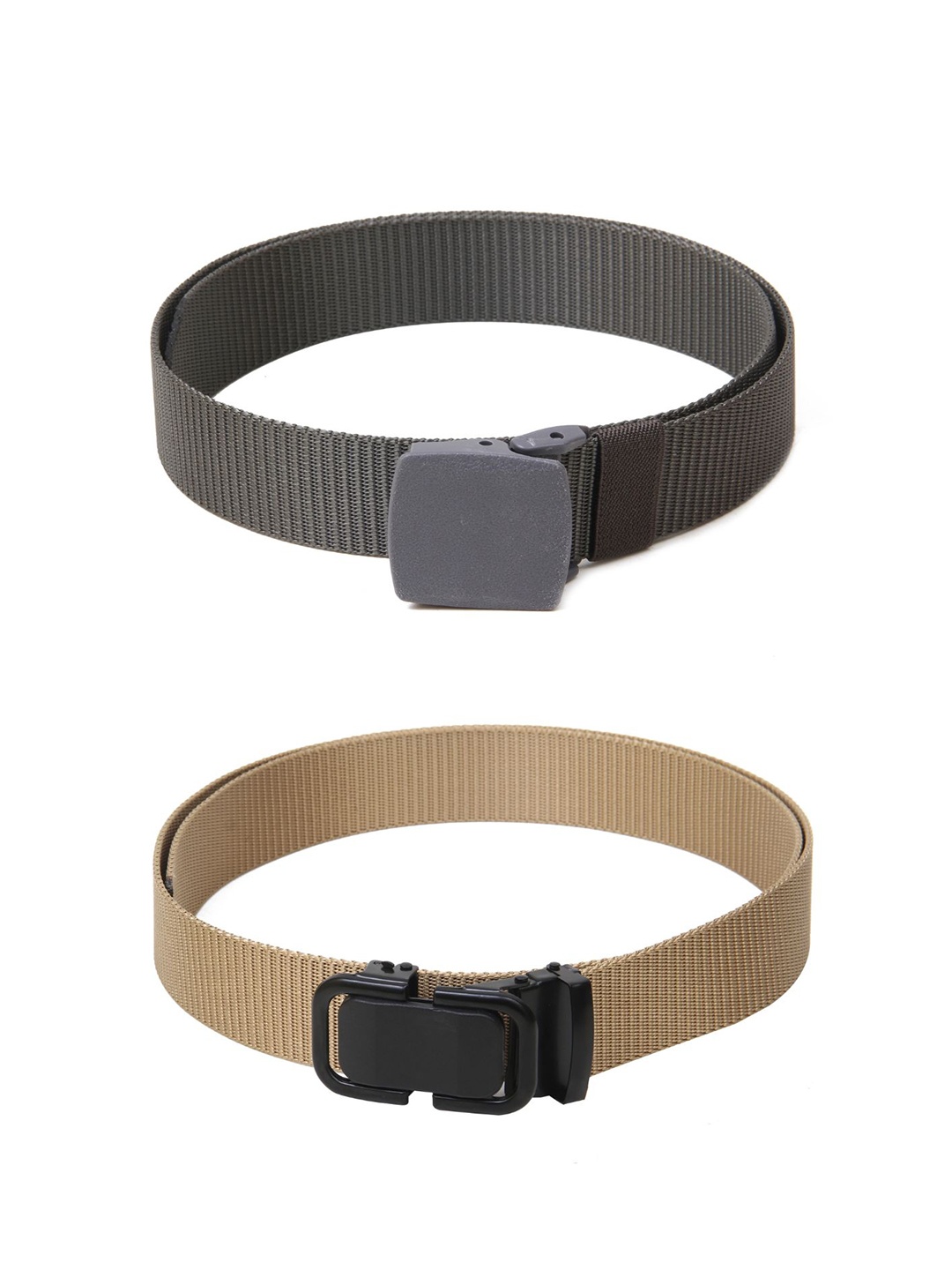 

Calvadoss Girls Set of 2 Textured Belt, Grey