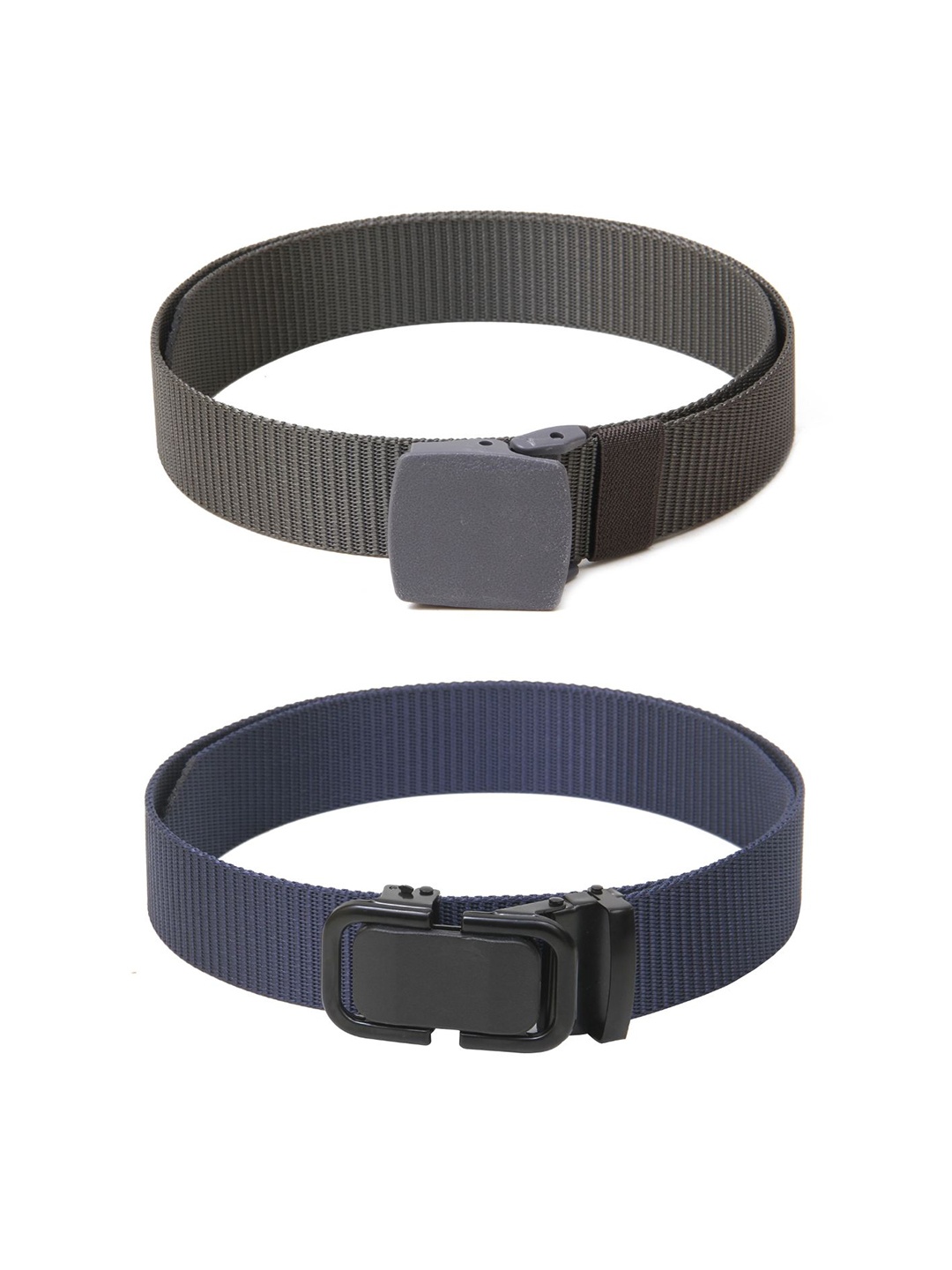 

Calvadoss Girls Set Of 2 Textured Canvas Belts, Grey