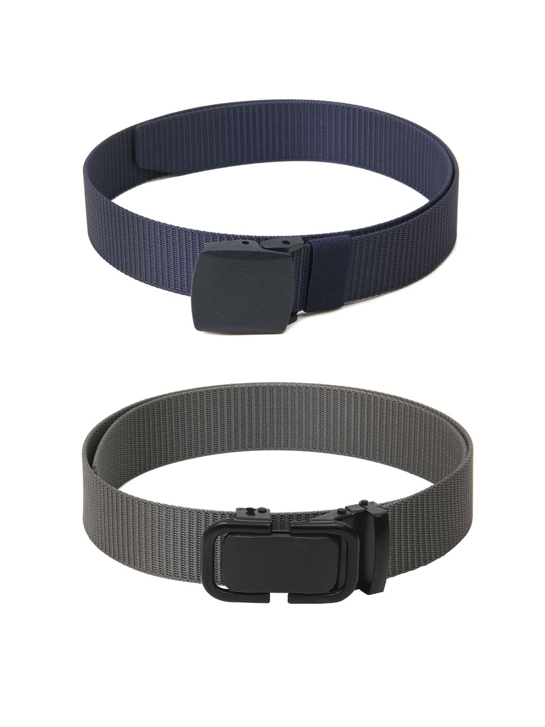 

Calvadoss Girls Set of 2 Textured Belts, Navy blue