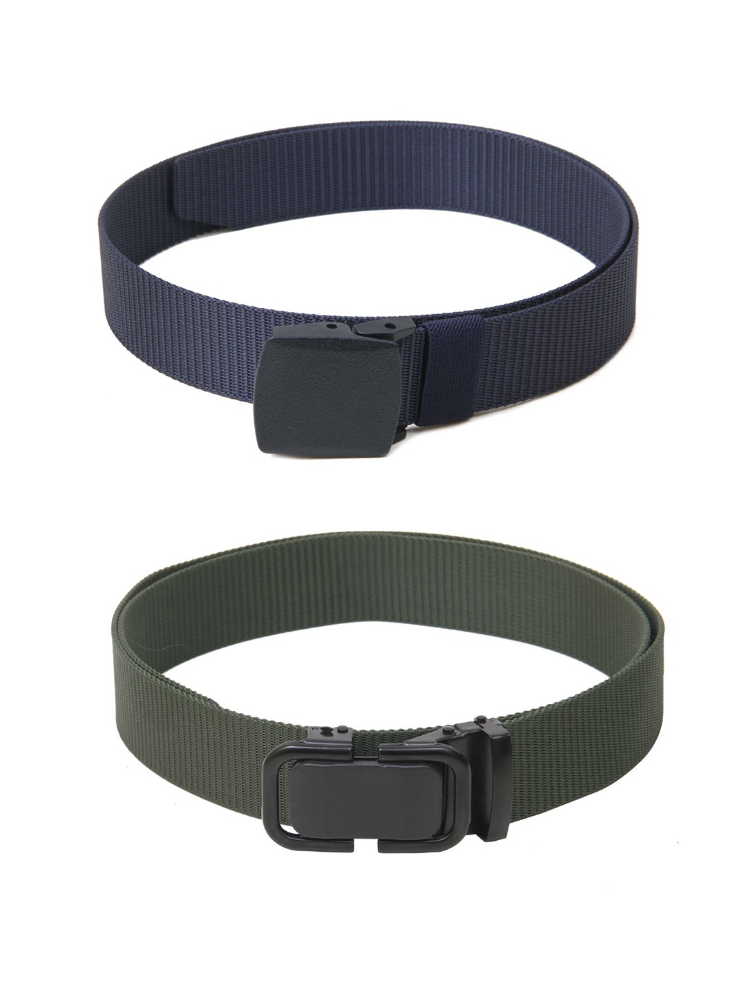 

Calvadoss Girls Set of 2 Textured Belts, Navy blue